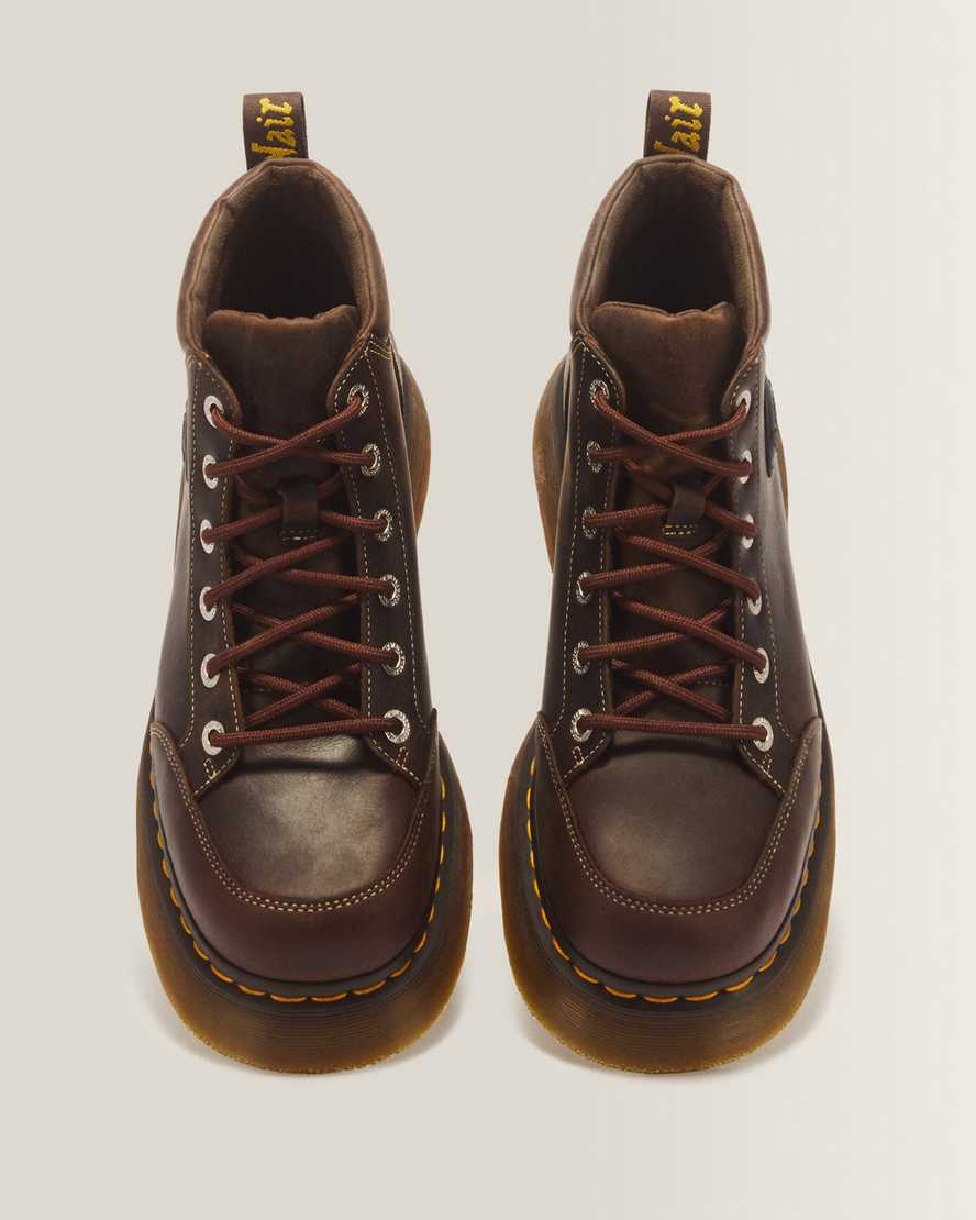Buzz 6 Eye Crazy Horse Leather Lace Up Boots