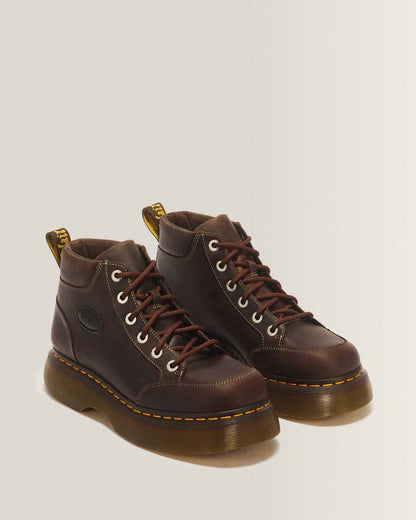 Buzz 6 Eye Crazy Horse Leather Lace Up Boots