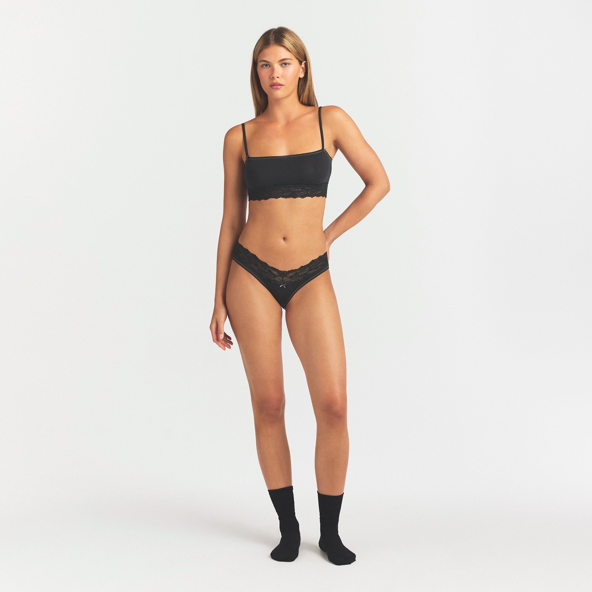 Lightweight Cotton Wide Lace Brief