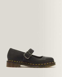 Mariel II Leather Mary Jane Shoes — Black