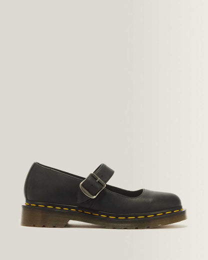 Mariel II Leather Mary Jane Shoes — Black
