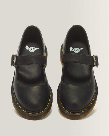 Mariel II Leather Mary Jane Shoes — Black