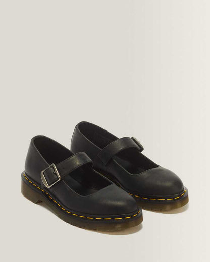 Mariel II Leather Mary Jane Shoes — Black
