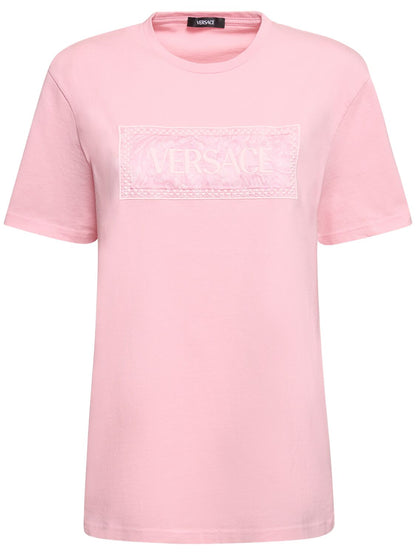 Versace Versace Barocco logo cotton jersey t-shirt - Size: XS T-Shirts | Shop From The Mirage
