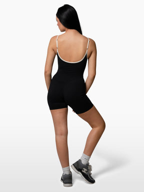 The Shorts Onesie / Black-Cream