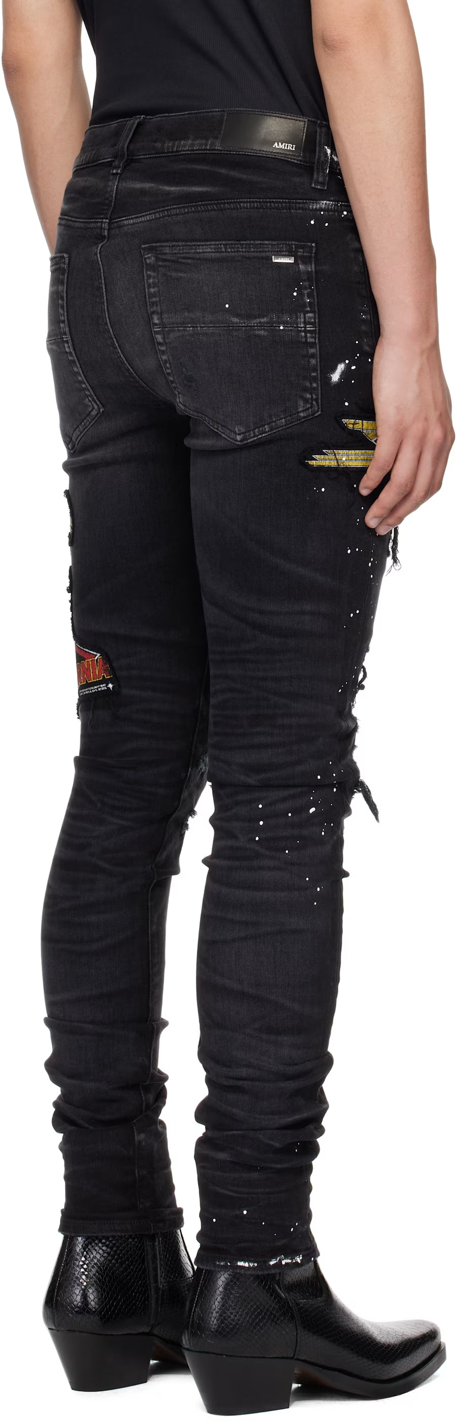 Black MA Cement Thrasher Skinny Jeans