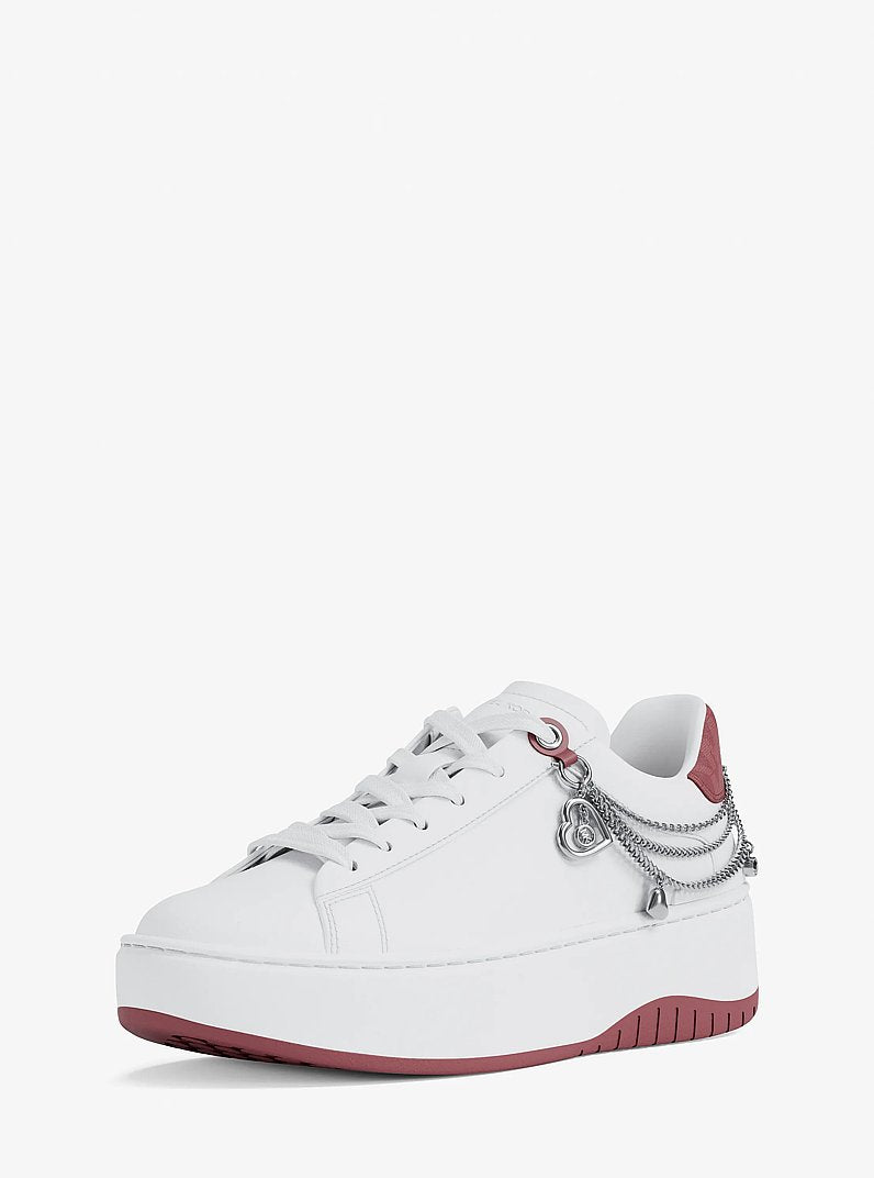 Dottie Embellished Leather Platform Sneaker
