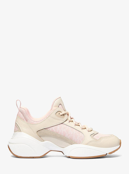 Bowie Signature Logo and Leather Trainer