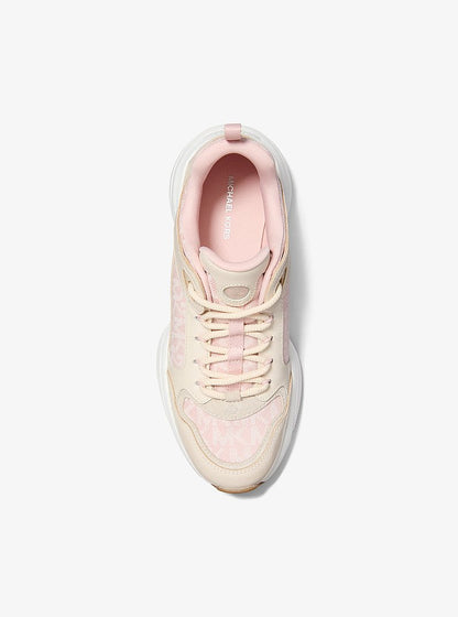 Bowie Signature Logo and Leather Trainer