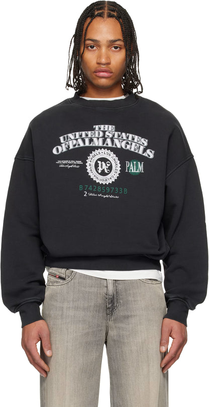 Black Dollar Loose Crew Sweatshirt