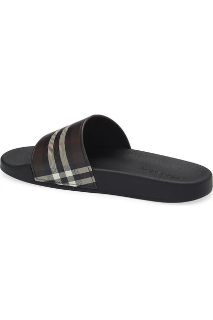 Furley Check Slide Sandal Burberry
