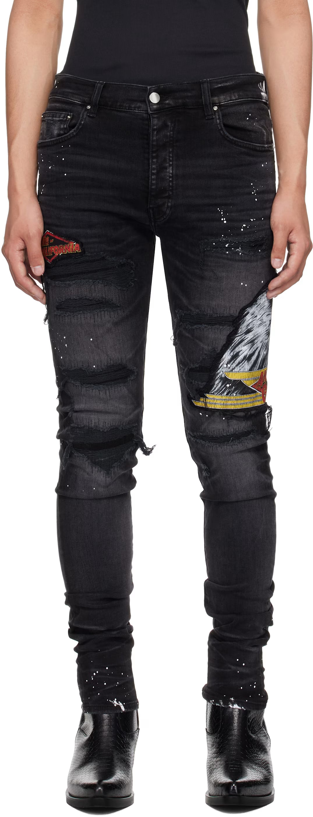 Black MA Cement Thrasher Skinny Jeans