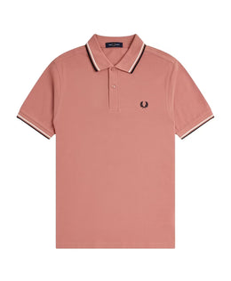 Fred Perry Twin Tipped Polo in Putty Pink