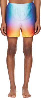 Multicolor Tie Dye Swim Shorts