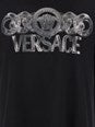 Versace Black T-Shirt with Medusa Head Logo Print on the Front in Cotton Man
