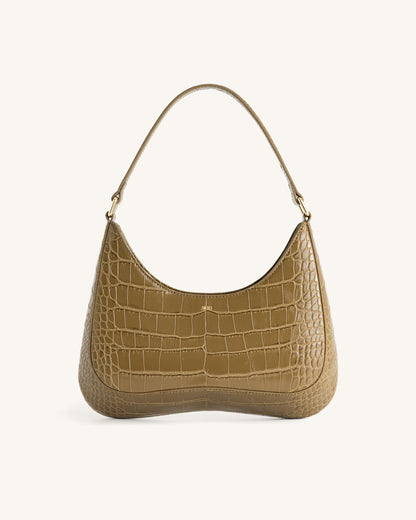 Ruby Shoulder Bag - Black Croc