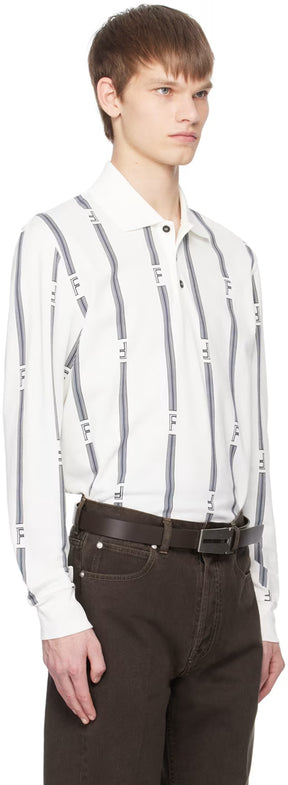 Ferragamo Off-White College Stripes Polo