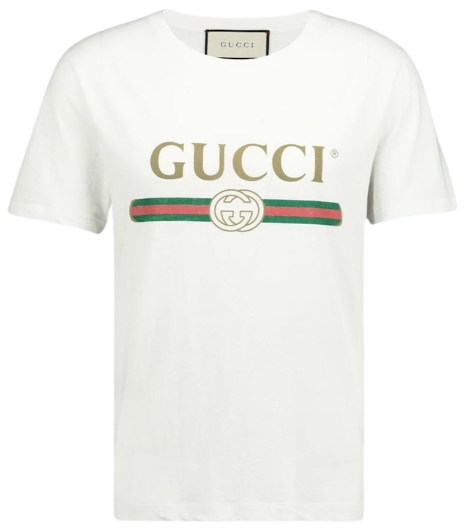 Gucci Classic Interlock Printed Logo T-Shirt in White