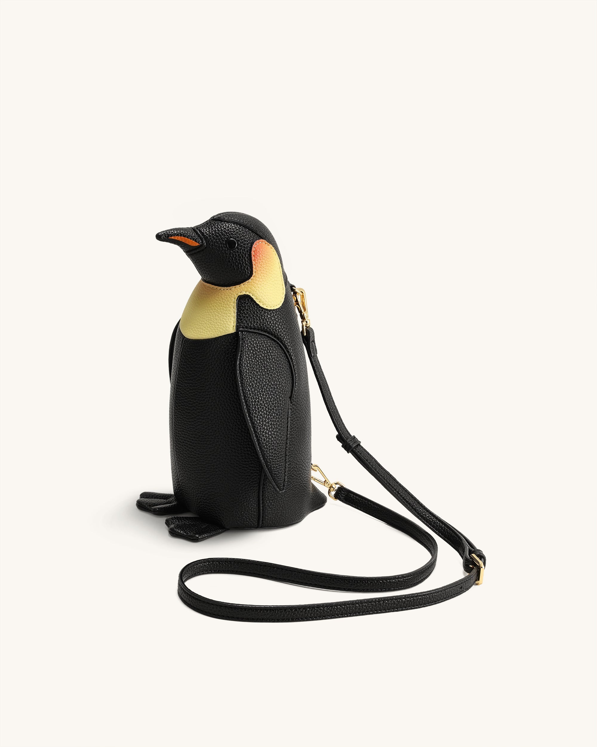 Pia Penguin Crossbody Bag - Black