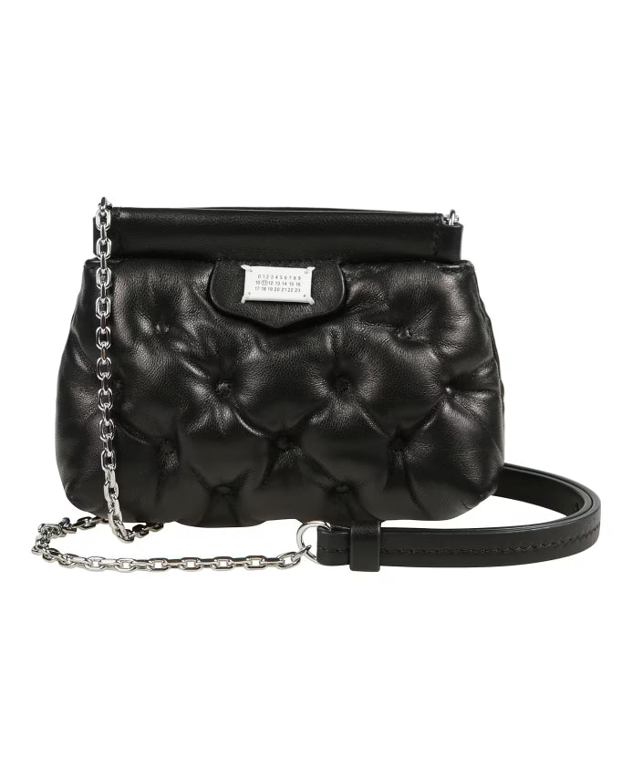 Quilted Embroidered Leather Shoulder Bag