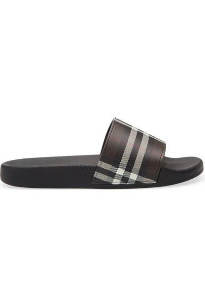 Furley Check Slide Sandal Burberry