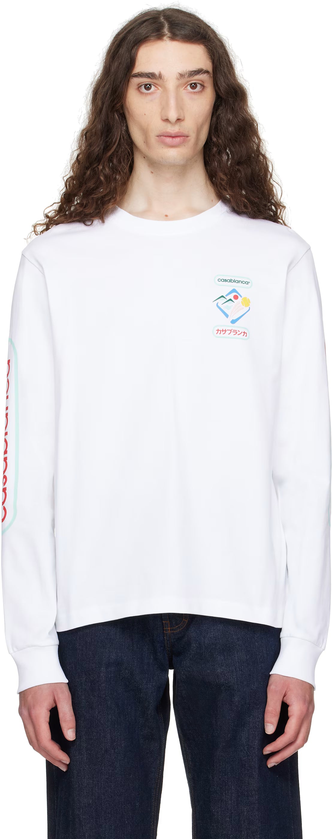 White Fuji Dream Long Sleeve T-shirt