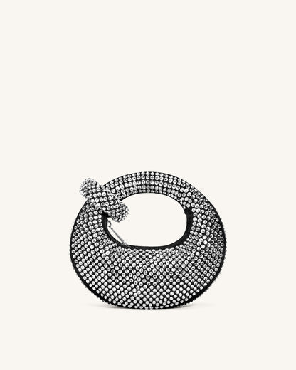 Abacus Artificial Crystal Mini Top Handle Bag - Yellow