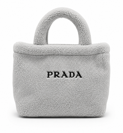 PRADA L'Homme Sherpa Teddy Smokey Blue Tote Bag VIP/GWP