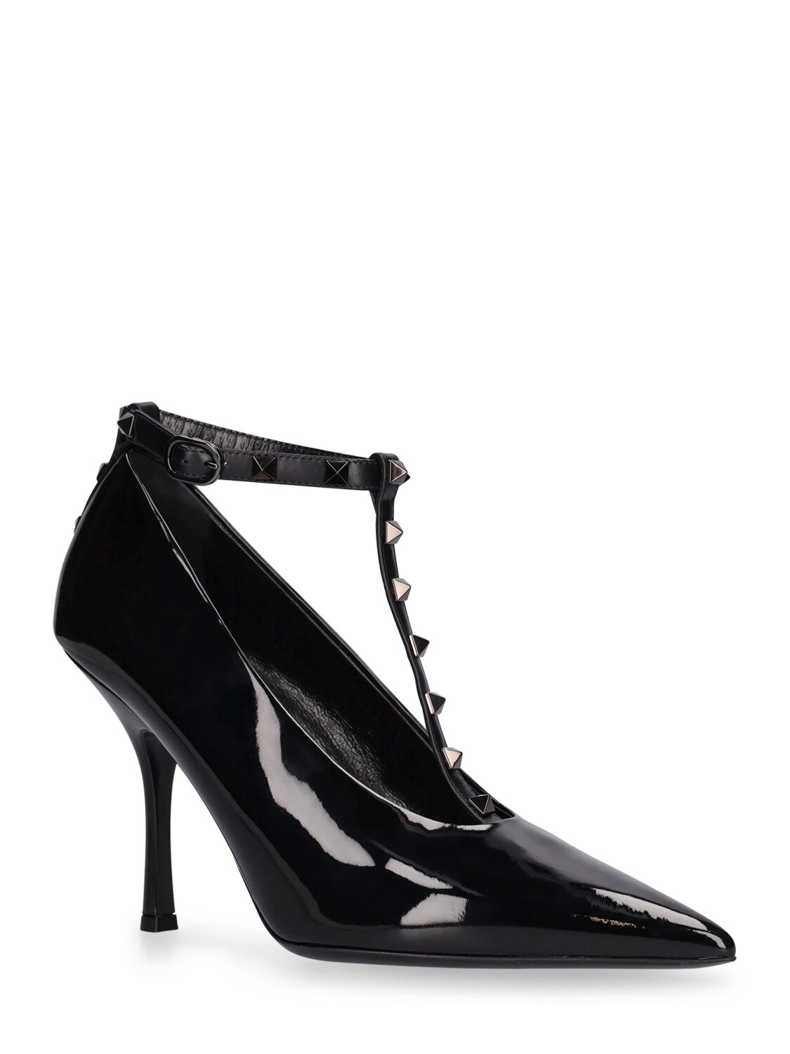 Valentino Garavani 100mm Rockstud patent leather pumps