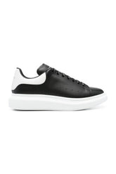Black White Platform Sneaker Perforated Detailing