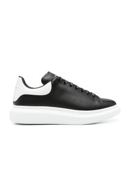 Black White Platform Sneaker Perforated Detailing