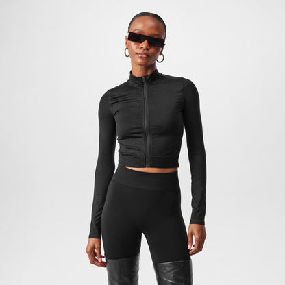 Women's Seamless Zip Jacket, Stylish Design
