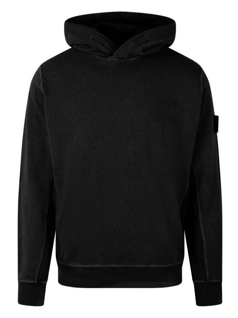 Stone Island Old Treatment Hoodie in Black
