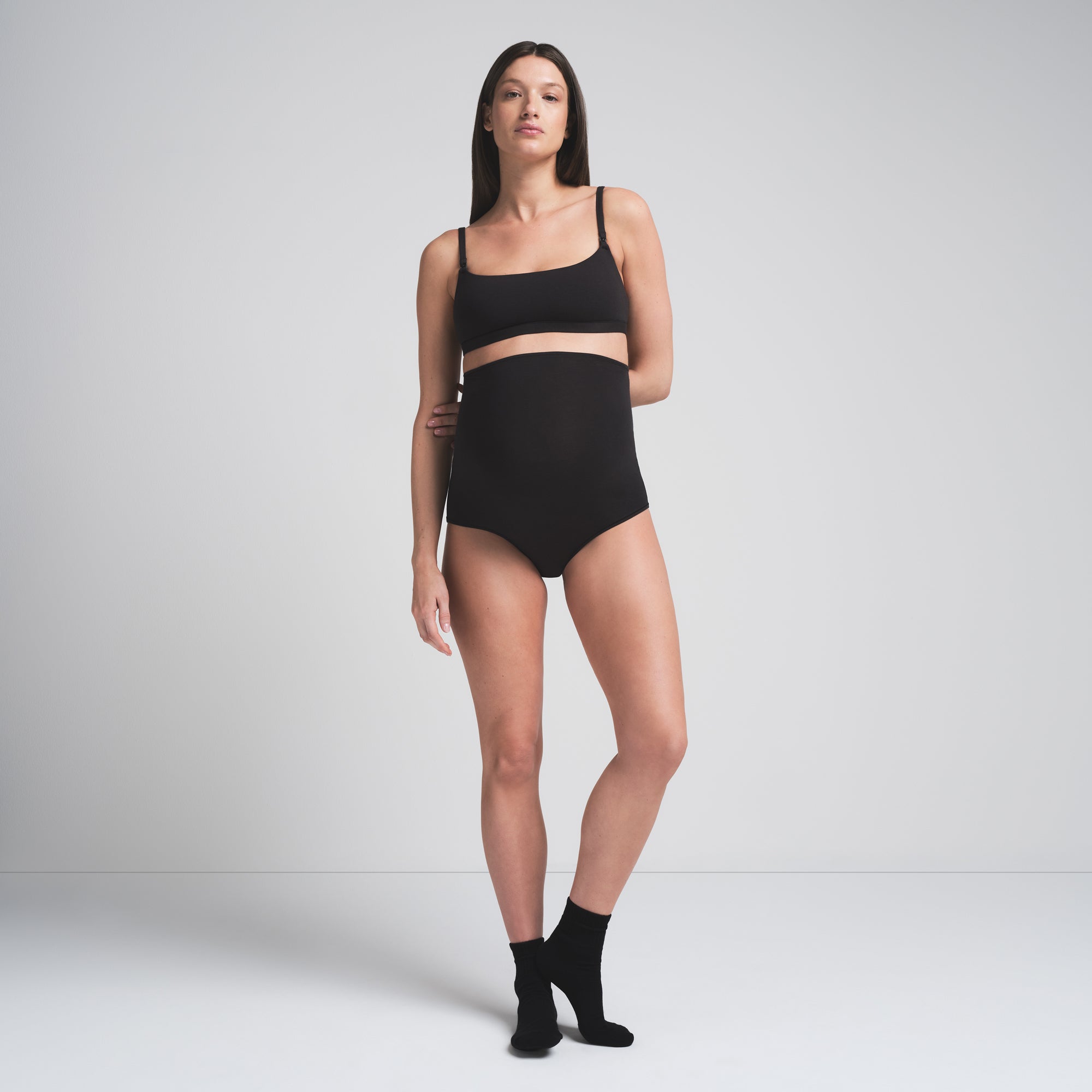 Cotton Jersey Maternity High-waisted Brief