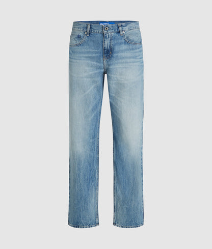 Removed pocket straight jeans