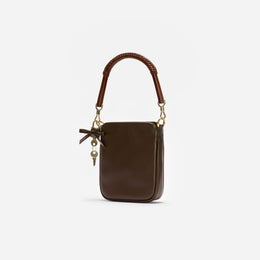 Brown Leather Mini Tote Bag