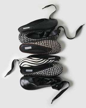 Purr Black Studded Suede