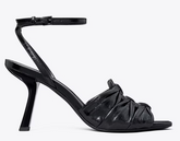 RUCHED HEELED SANDAL