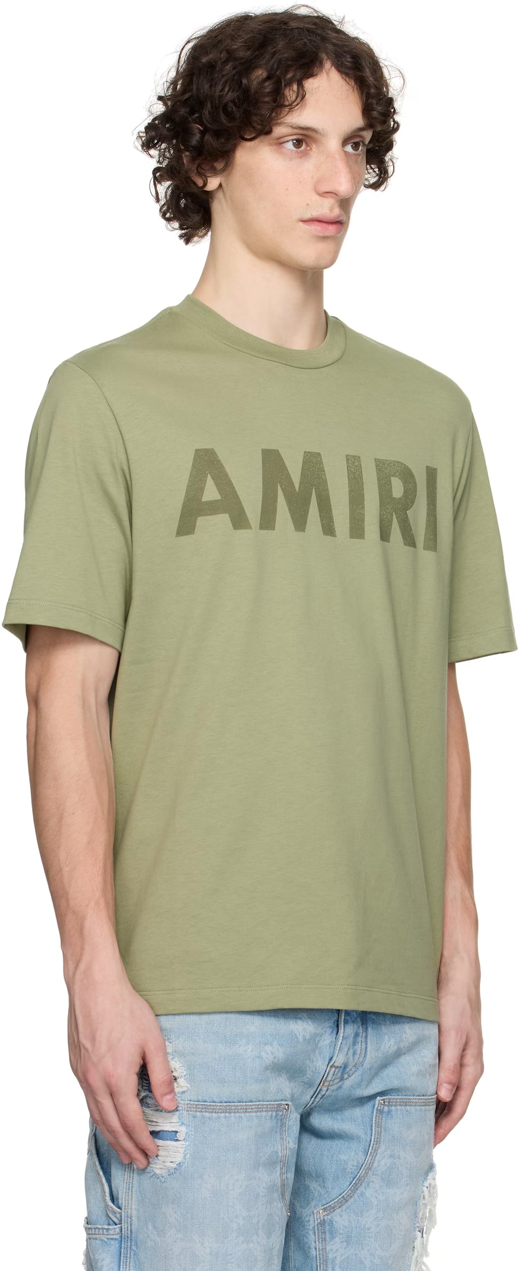 Green 'AMIRI' Stencil T-shirt
