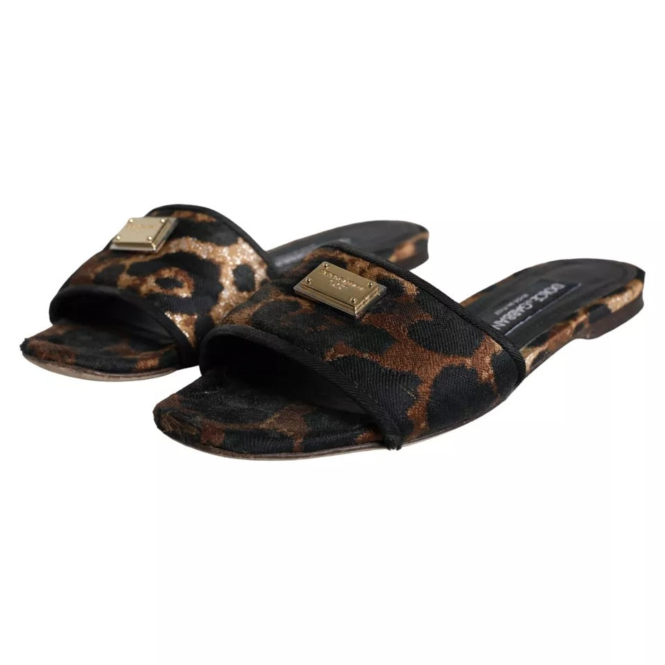 DG-logo Patent Leather Sandals