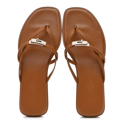 Calfskin Miss Sandals 36 Naturel