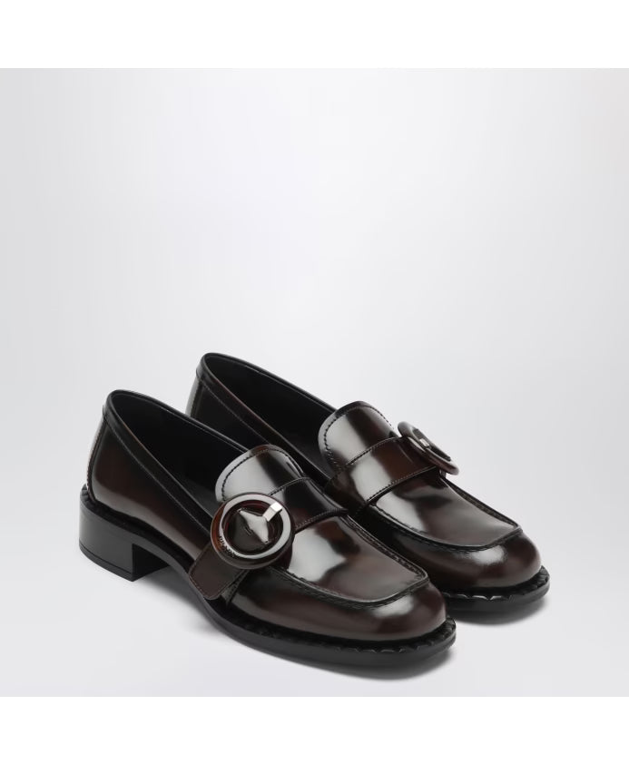 Prada Brown Mocassino Sandals