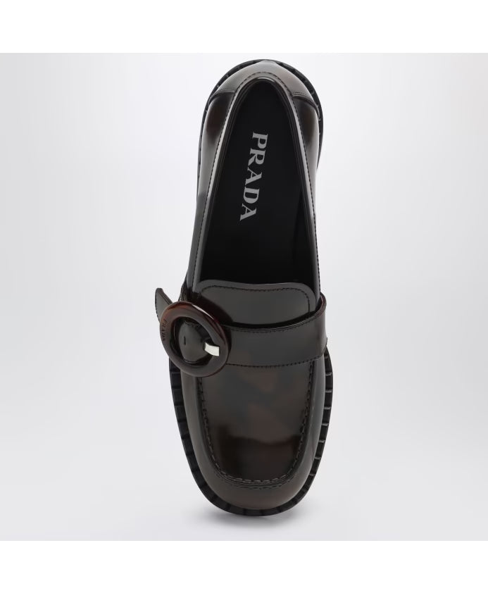 Prada Brown Mocassino Sandals