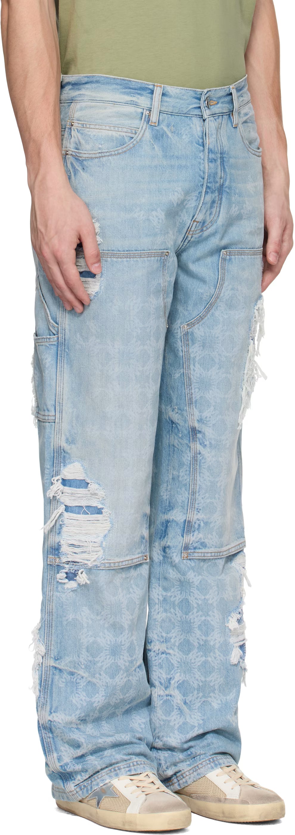 Blue Repair Carpenter Jeans