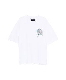 Amiri White Graphic Print Crew Neck T-shirt