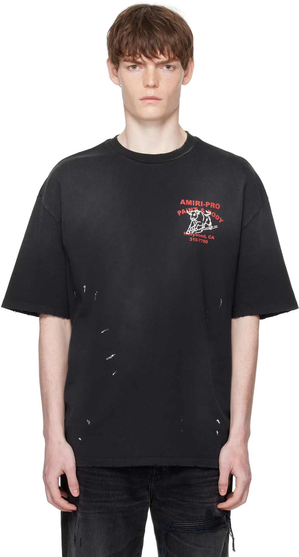 Black 'AMIRI' Bull Oversized T-shirt