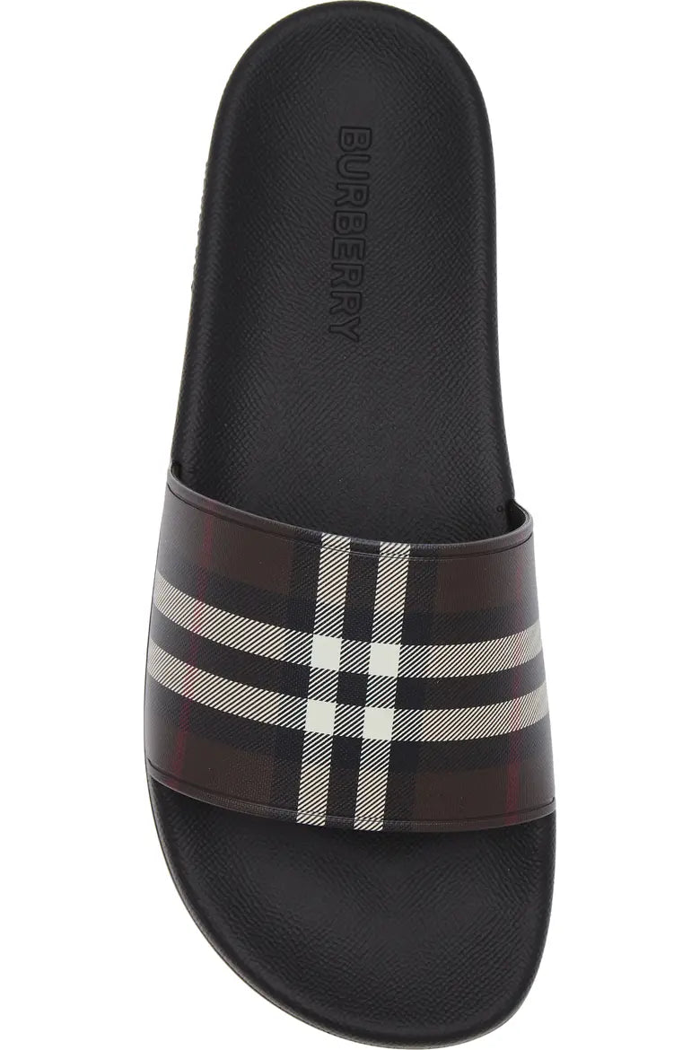 Furley Check Slide Sandal Burberry