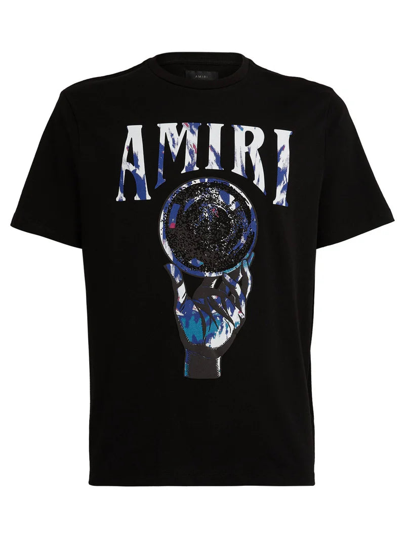 AMIRI CRYSTAL BALL TEE BLACK