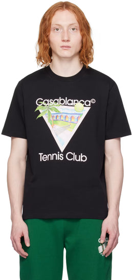 Exclusive Black 'Tennis Club' Icon T-Shirt