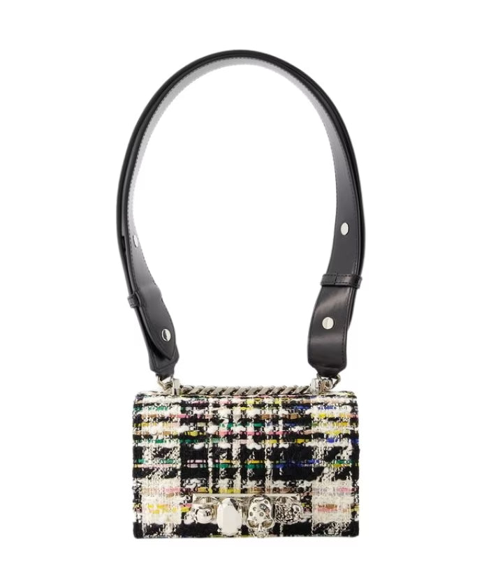 Jewell Fringes Tweed Shoulder Bag